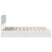 Pat cu storage cu headboard Alb 140 x 190 cm Lemn compozit - WALTI WALTI