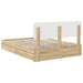 Pat cu storage Stejar Sonoma 140 x 190 cm Lemn compozit - WALTI WALTI