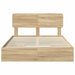 Pat cu storage Stejar Sonoma 140 x 190 cm Lemn compozit - WALTI WALTI