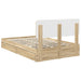 Pat cu storage Stejar Sonoma 135 x 190 cm Lemn compozit - WALTI WALTI