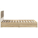 Pat cu storage Stejar Sonoma 135 x 190 cm Lemn compozit - WALTI WALTI
