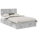 Pat cu storage Gri din beton 135 x 190 cm Lemn compozit - WALTI WALTI
