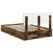 Pat cu storage Stejar fumuriu 135 x 190 cm Lemn compozit - WALTI WALTI