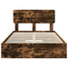 Pat cu storage Stejar fumuriu 135 x 190 cm Lemn compozit - WALTI WALTI