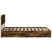 Pat cu storage Stejar fumuriu 135 x 190 cm Lemn compozit - WALTI WALTI