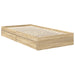 Pat cu storage Stejar Sonoma 100 x 200 cm Lemn compozit - WALTI WALTI