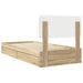 Pat cu storage Stejar Sonoma 100 x 200 cm Lemn compozit - WALTI WALTI