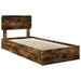 Pat cu storage Stejar fumuriu 100 x 200 cm Lemn compozit - WALTI WALTI