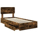 Pat cu storage Stejar fumuriu 100 x 200 cm Lemn compozit - WALTI WALTI