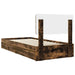 Pat cu storage Stejar fumuriu 100 x 200 cm Lemn compozit - WALTI WALTI