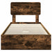 Pat cu storage Stejar fumuriu 100 x 200 cm Lemn compozit - WALTI WALTI