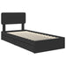 Pat cu storage cu headboard Negru 90 x 190 cm Lemn compozit - WALTI WALTI
