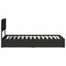 Pat cu storage cu headboard Negru 90 x 190 cm Lemn compozit - WALTI WALTI