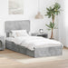 Pat cu storage Gri din beton 90 x 190 cm Lemn compozit - WALTI WALTI