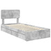 Pat cu storage Gri din beton 90 x 190 cm Lemn compozit - WALTI WALTI