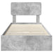 Pat cu storage Gri din beton 90 x 190 cm Lemn compozit - WALTI WALTI