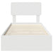 Pat cu storage cu headboard Alb 75 x 190 cm Lemn compozit - WALTI WALTI