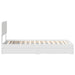 Pat cu storage cu headboard Alb 75 x 190 cm Lemn compozit - WALTI WALTI