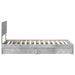 Pat cu storage Gri din beton 75 x 190 cm Lemn compozit - WALTI WALTI