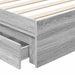 Pat cu storage cu sertar Gri Sonoma 75 x 190 cm Lemn compozit - WALTI WALTI