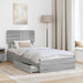 Pat cu storage cu sertar Gri Sonoma 75 x 190 cm Lemn compozit - WALTI WALTI