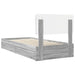 Pat cu storage cu sertar Gri Sonoma 75 x 190 cm Lemn compozit - WALTI WALTI