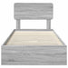 Pat cu storage cu sertar Gri Sonoma 75 x 190 cm Lemn compozit - WALTI WALTI