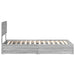 Pat cu storage cu sertar Gri Sonoma 75 x 190 cm Lemn compozit - WALTI WALTI