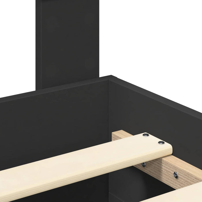 Cadru de pat cu sertar Negru 200 x 200 cm Lemn prelucrat WALTI