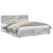 Cadru de pat cu sertar Gri din beton 200 x 200 cm Lemn compozit - WALTI WALTI