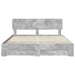 Cadru de pat cu sertar Gri din beton 200 x 200 cm Lemn compozit - WALTI WALTI