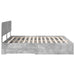 Cadru de pat cu sertar Gri din beton 200 x 200 cm Lemn compozit - WALTI WALTI