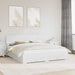 Cadru de pat cu headboard Alb 180 x 200 cm Lemn compozit - WALTI WALTI