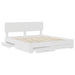 Cadru de pat cu headboard Alb 180 x 200 cm Lemn compozit - WALTI WALTI