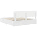 Cadru de pat cu headboard Alb 180 x 200 cm Lemn compozit - WALTI WALTI