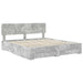 Cadru de pat cu sertar Gri din beton 180 x 200 cm Lemn compozit - WALTI WALTI