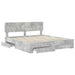 Cadru de pat cu sertar Gri din beton 180 x 200 cm Lemn compozit - WALTI WALTI