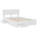 Cadru de pat cu headboard Alb 160 x 200 cm Lemn compozit - WALTI WALTI