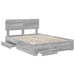 Cadru de pat cu headboard Gri Sonoma 150 x 200 cm Lemn compozit - WALTI WALTI