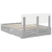 Cadru de pat cu headboard Gri Sonoma 150 x 200 cm Lemn compozit - WALTI WALTI