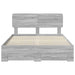 Cadru de pat cu headboard Gri Sonoma 150 x 200 cm Lemn compozit - WALTI WALTI