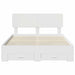 Cadru de pat cu headboard Alb 140 x 200 cm Lemn compozit - WALTI WALTI