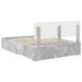 Cadru de pat cu sertar Gri din beton 140 x 200 cm Lemn compozit - WALTI WALTI
