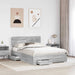 Cadru de pat cu headboard Gri Sonoma 140 x 200 cm Lemn compozit - WALTI WALTI