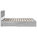Cadru de pat cu headboard Gri Sonoma 140 x 200 cm Lemn compozit - WALTI WALTI