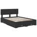 Cadru de pat cu headboard Negru 140 x 190 cm Lemn compozit - WALTI WALTI