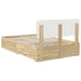 Cadru de pat cu sertar Stejar Sonoma 135 x 190 cm Lemn compozit - WALTI WALTI