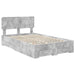 Cadru de pat cu sertar Gri din beton 135 x 190 cm Lemn compozit - WALTI WALTI