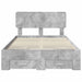 Cadru de pat cu sertar Gri din beton 135 x 190 cm Lemn compozit - WALTI WALTI
