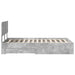 Cadru de pat cu sertar Gri din beton 135 x 190 cm Lemn compozit - WALTI WALTI